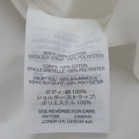 ⛔sold⛔J Crew Ribbon Cold shoulder Poplin Top - Picture 7 of 8